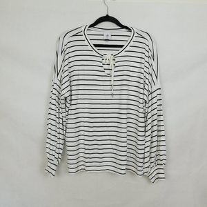 Cabi Striped Sweatshirt Top Medium #5746